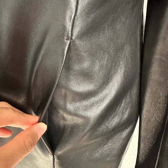 Classic Gorgeous ALFANI Black GENUINE LEATHER JACKET Women's Medium NWOT - Picture 3 of 11